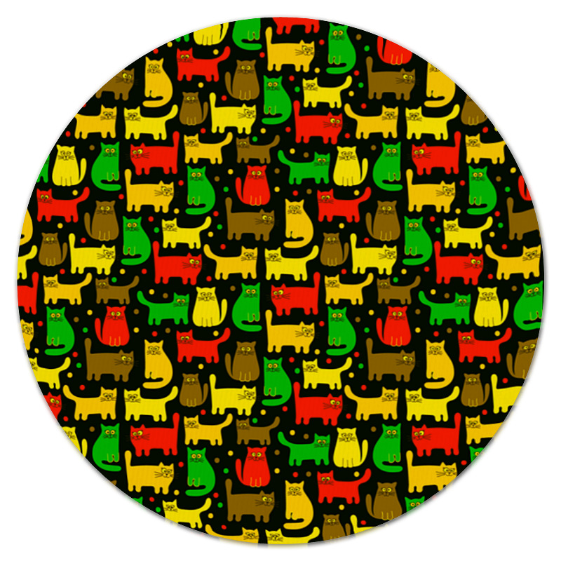 Printio Коврик для мышки (круглый) Цветные котята printio коврик для мышки круглый цветные котята