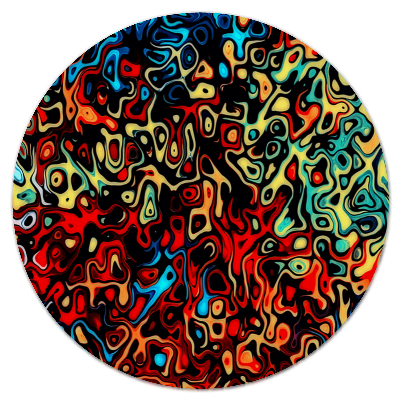 Printio Коврик для мышки (круглый) Пятна красок