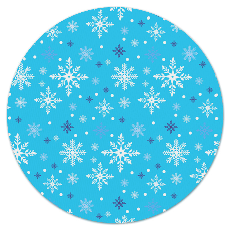 Printio Коврик для мышки (круглый) Снежинки printio коврик для мышки круглый синие снежинки