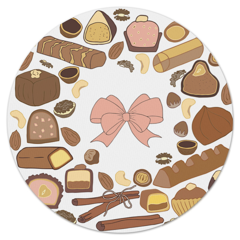Printio Коврик для мышки (круглый) Шоколадные радости