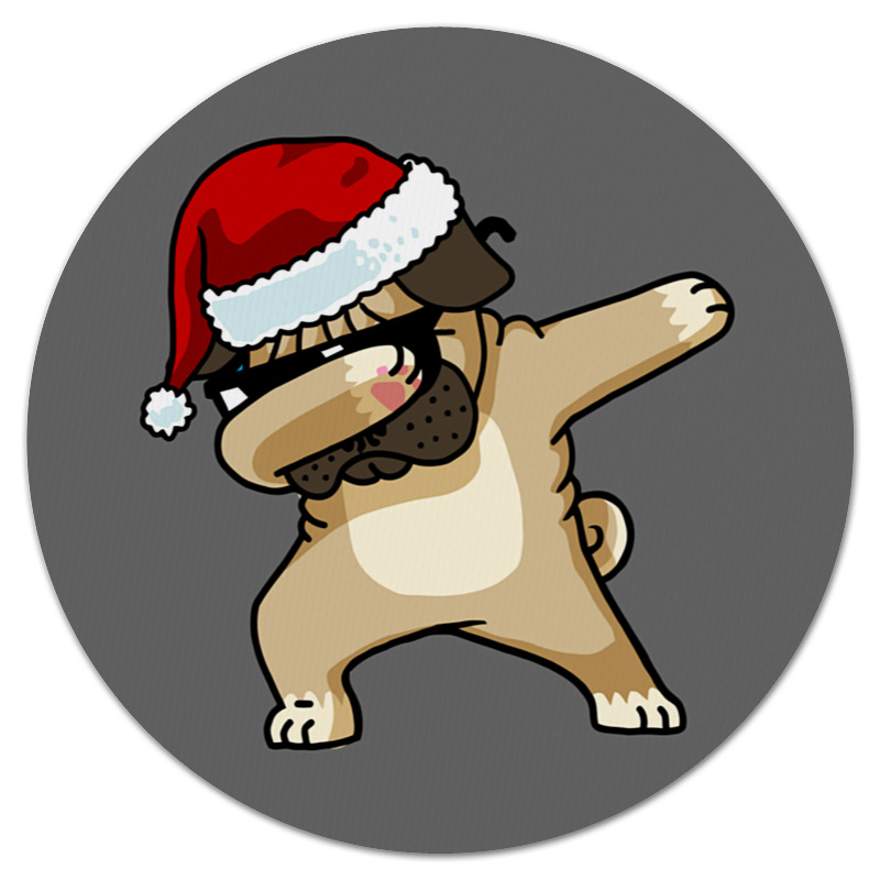 Printio Коврик для мышки (круглый) Dabbing dog printio коврик для мышки dabbing santa