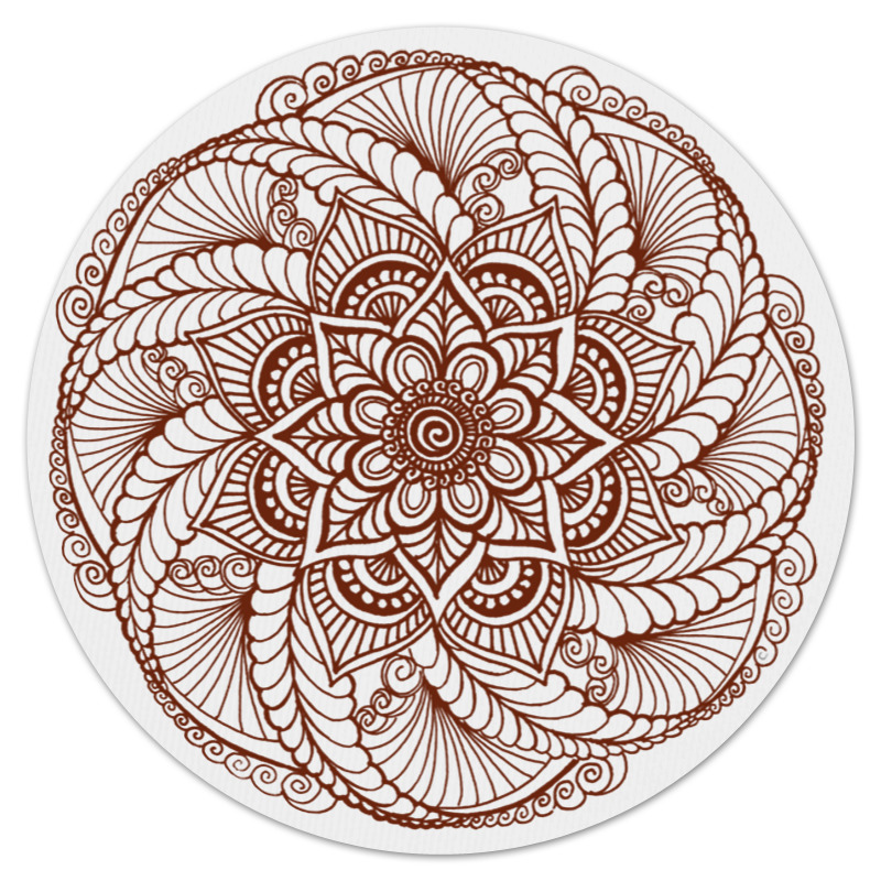 Printio Коврик для мышки (круглый) Цветок в стиле росписи хной printio коврик для мышки круглый мандала цветок в стиле мехенди