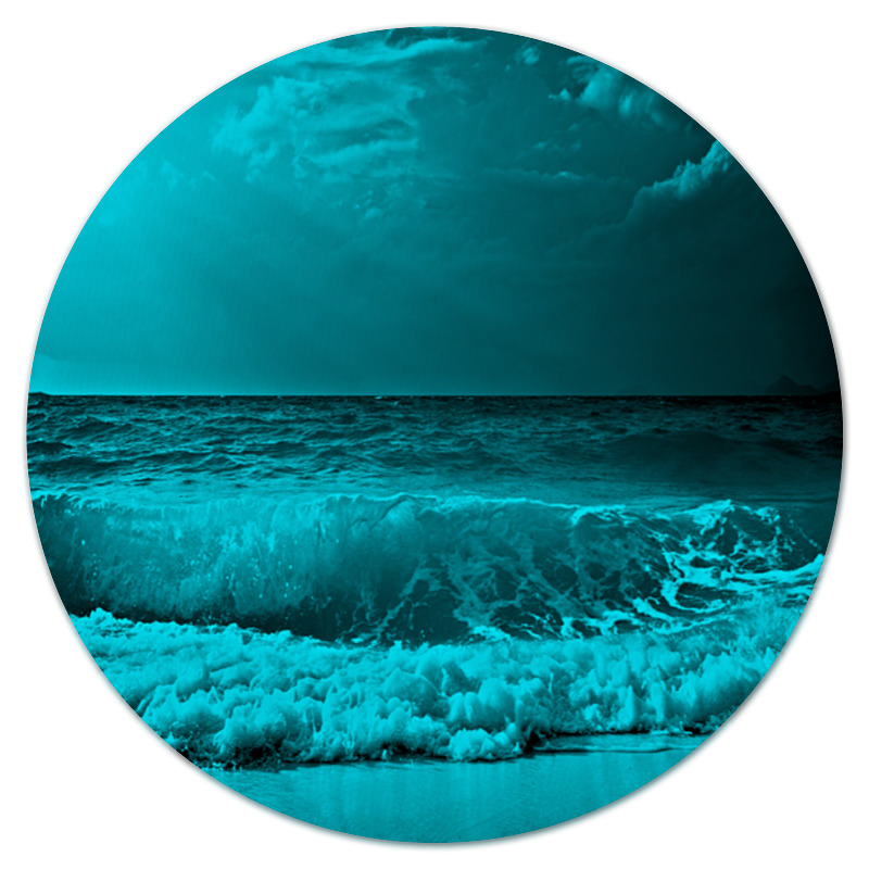 Printio Коврик для мышки (круглый) Морские волны фото
