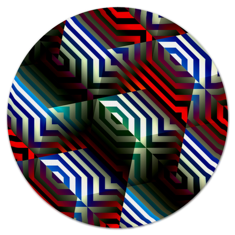 Printio Коврик для мышки (круглый) Цветной орнамент