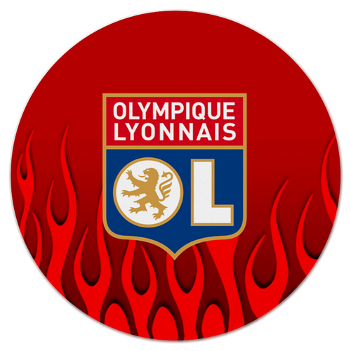 Заказать коврик для мышки в Москве. Коврик для мышки (круглый) Olympique Lyonnais от THE_NISE  - готовые дизайны и нанесение принтов.