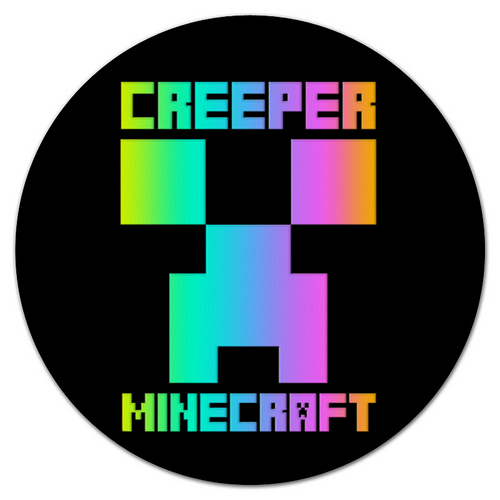 Заказать коврик для мышки в Москве. Коврик для мышки (круглый) MINECRAFT CREEPER от weeert - готовые дизайны и нанесение принтов.