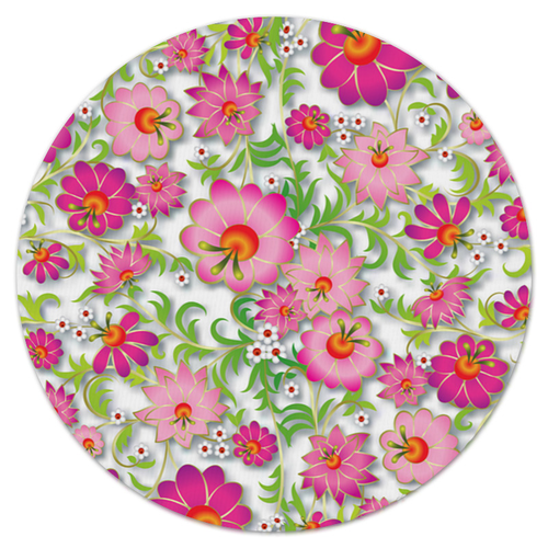 Заказать коврик для мышки в Москве. Коврик для мышки (круглый) Розовые цветы от THE_NISE  - готовые дизайны и нанесение принтов.