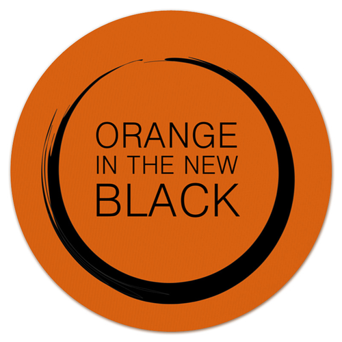 Заказать коврик для мышки в Москве. Коврик для мышки (круглый) Orange in the new black от Franka  - готовые дизайны и нанесение принтов.