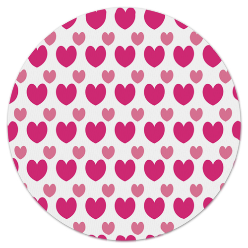 Заказать коврик для мышки в Москве. Коврик для мышки (круглый) Розовые сердечки от THE_NISE  - готовые дизайны и нанесение принтов.