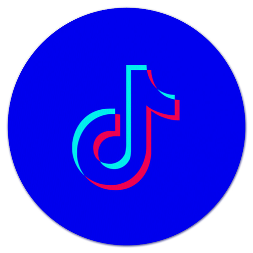 Заказать коврик для мышки в Москве. Коврик для мышки (круглый) TikTok  от DESIGNER   - готовые дизайны и нанесение принтов.