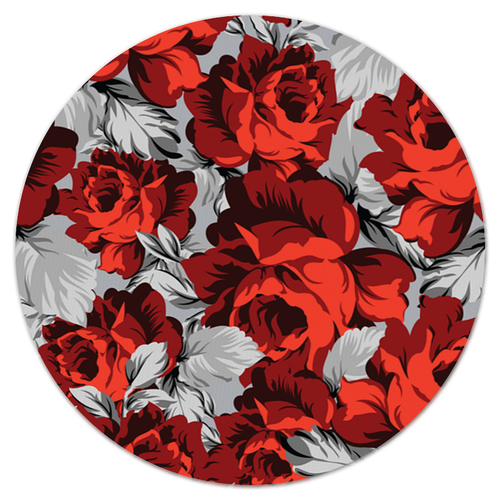 Заказать коврик для мышки в Москве. Коврик для мышки (круглый) Цветущие розы от THE_NISE  - готовые дизайны и нанесение принтов.