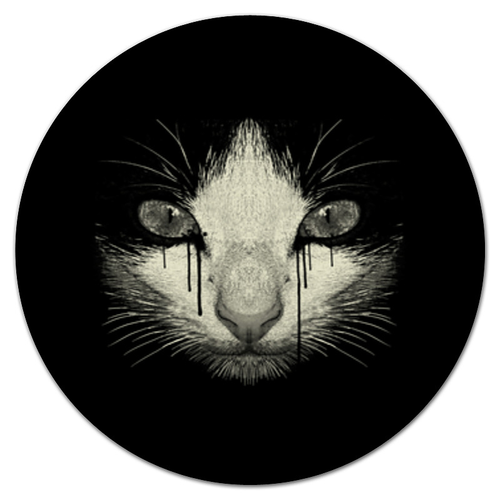 Заказать коврик для мышки в Москве. Коврик для мышки (круглый) Cat night от Илья Щеблецов - готовые дизайны и нанесение принтов.
