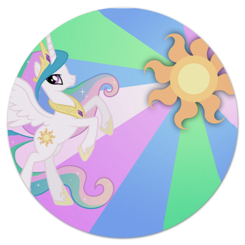 Заказать коврик для мышки в Москве. Коврик для мышки (круглый) Princess Celestia Color Line от shadow_dash - готовые дизайны и нанесение принтов.