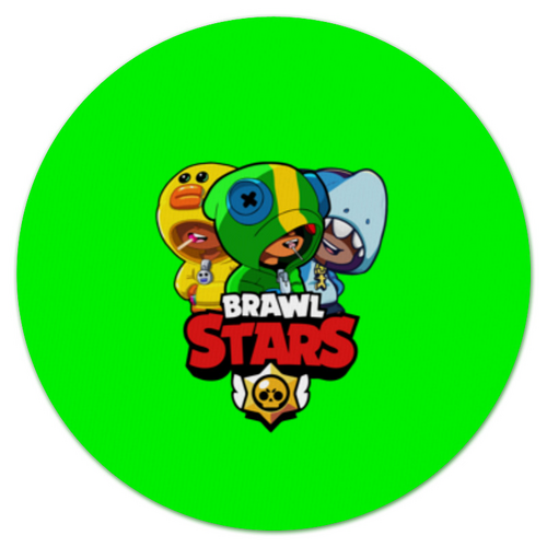 Заказать коврик для мышки в Москве. Коврик для мышки (круглый) Brawl Stars LEON TRIO от vista12761@rambler.ru - готовые дизайны и нанесение принтов.