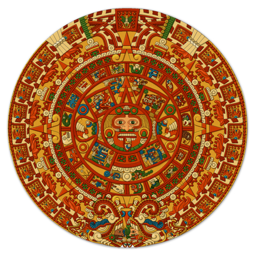 Заказать коврик для мышки в Москве. Коврик для мышки (круглый) Календарь майя от Tony Rizzo - готовые дизайны и нанесение принтов.