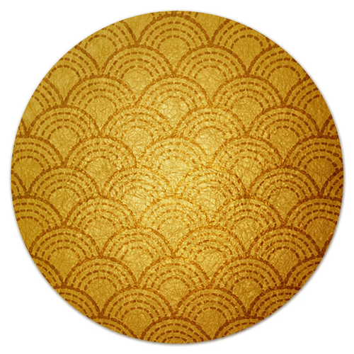Заказать коврик для мышки в Москве. Коврик для мышки (круглый) золотой узор от THE_NISE  - готовые дизайны и нанесение принтов.
