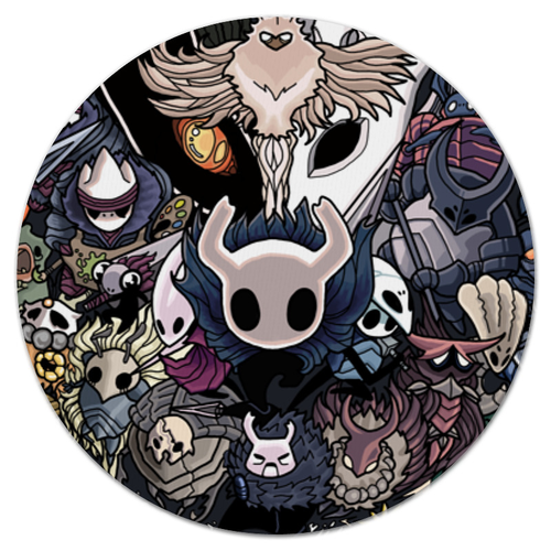 Заказать коврик для мышки в Москве. Коврик для мышки (круглый) Hollow Knight от geekbox - готовые дизайны и нанесение принтов.