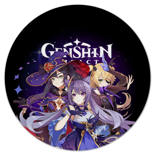 Заказать коврик для мышки в Москве. Коврик для мышки (круглый) GENSHIN IMPACT от geekbox - готовые дизайны и нанесение принтов.