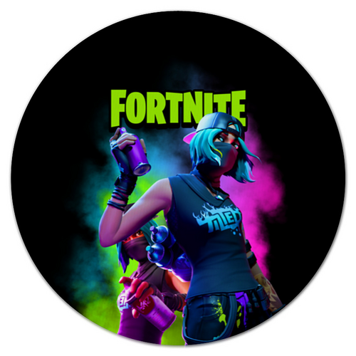 Заказать коврик для мышки в Москве. Коврик для мышки (круглый) FORTNITE от geekbox - готовые дизайны и нанесение принтов.
