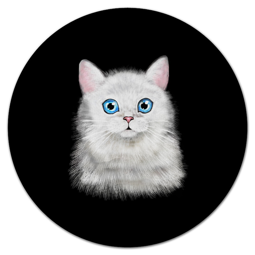 Заказать коврик для мышки в Москве. Коврик для мышки (круглый) кошка от THE_NISE  - готовые дизайны и нанесение принтов.