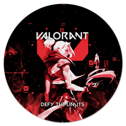 Заказать коврик для мышки в Москве. Коврик для мышки (круглый) VALORANT JETT от geekbox - готовые дизайны и нанесение принтов.