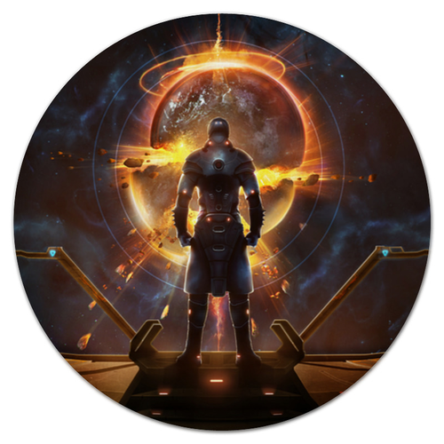 Заказать коврик для мышки в Москве. Коврик для мышки (круглый) Starpoint Gemini Warlords от Аня Лукьянова - готовые дизайны и нанесение принтов.