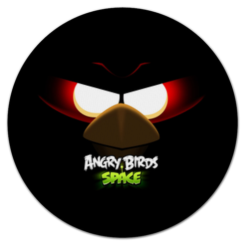 Заказать коврик для мышки в Москве. Коврик для мышки (круглый) Space (Angry Birds) от Аня Лукьянова - готовые дизайны и нанесение принтов.
