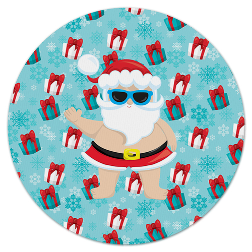 Заказать коврик для мышки в Москве. Коврик для мышки (круглый) Santa от THE_NISE  - готовые дизайны и нанесение принтов.