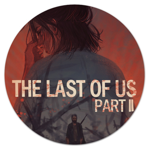 Заказать коврик для мышки в Москве. Коврик для мышки (круглый) The last of us 2 от GeekFox  - готовые дизайны и нанесение принтов.