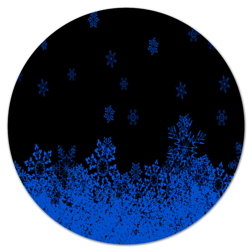 Заказать коврик для мышки в Москве. Коврик для мышки (круглый) Синие снежинки от THE_NISE  - готовые дизайны и нанесение принтов.