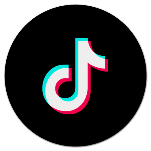 Заказать коврик для мышки в Москве. Коврик для мышки (круглый) TikTok  от DESIGNER   - готовые дизайны и нанесение принтов.