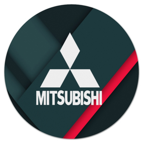 Заказать коврик для мышки в Москве. Коврик для мышки (круглый) Mitsubishi от THE_NISE  - готовые дизайны и нанесение принтов.