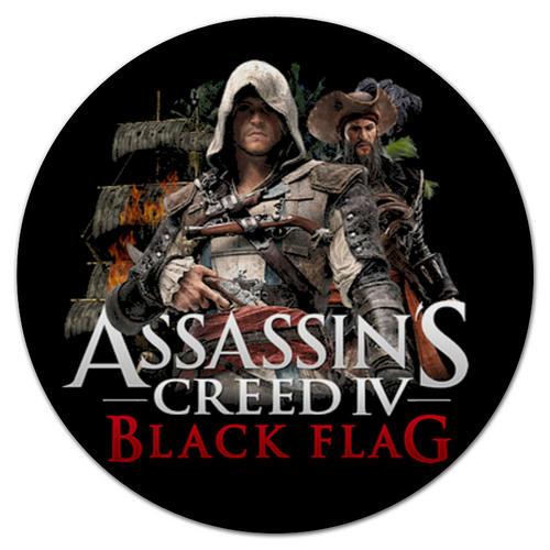Заказать коврик для мышки в Москве. Коврик для мышки (круглый) ASSASSINS CREED от robus - готовые дизайны и нанесение принтов.