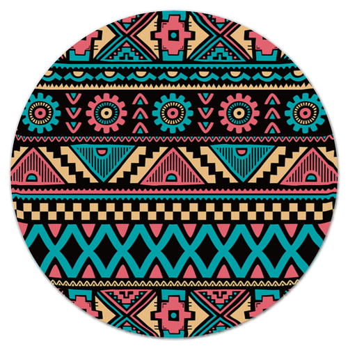 Заказать коврик для мышки в Москве. Коврик для мышки (круглый) Красочный орнамент от THE_NISE  - готовые дизайны и нанесение принтов.