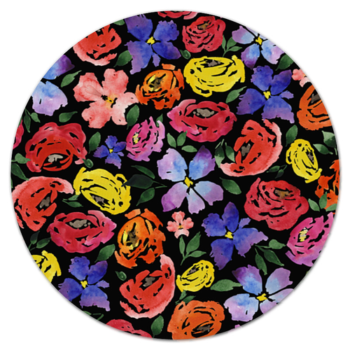 Заказать коврик для мышки в Москве. Коврик для мышки (круглый) цветочки от THE_NISE  - готовые дизайны и нанесение принтов.