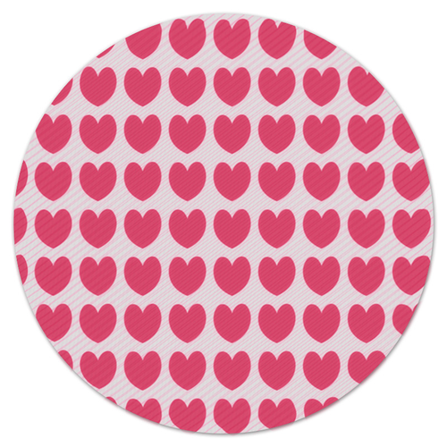 Заказать коврик для мышки в Москве. Коврик для мышки (круглый) Розовое сердце от THE_NISE  - готовые дизайны и нанесение принтов.