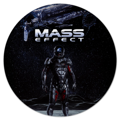 Заказать коврик для мышки в Москве. Коврик для мышки (круглый) Mass Effect от geekbox - готовые дизайны и нанесение принтов.