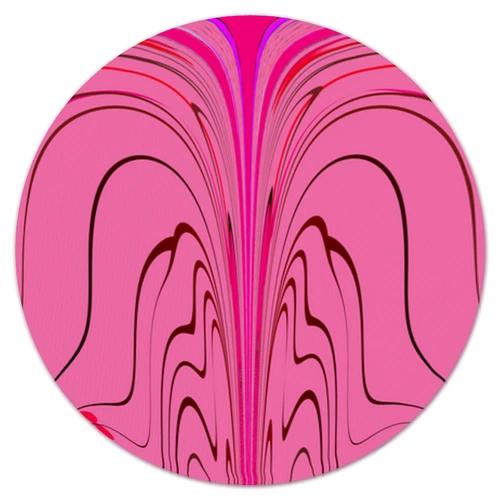 Заказать коврик для мышки в Москве. Коврик для мышки (круглый) Розовые волны от Alexey Evsyunin - готовые дизайны и нанесение принтов.