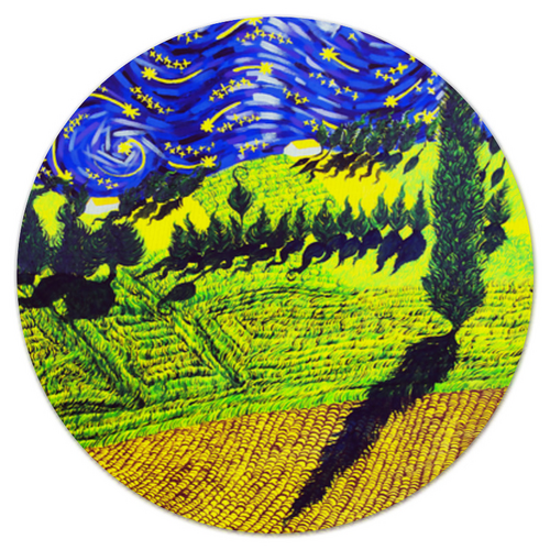 Заказать коврик для мышки в Москве. Коврик для мышки (круглый) Van Gogh от THE_NISE  - готовые дизайны и нанесение принтов.