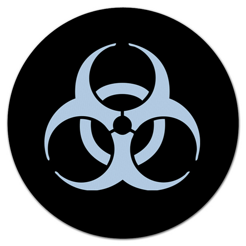 Заказать коврик для мышки в Москве. Коврик для мышки (круглый) Biohazard от Jimmy Flash - готовые дизайны и нанесение принтов.