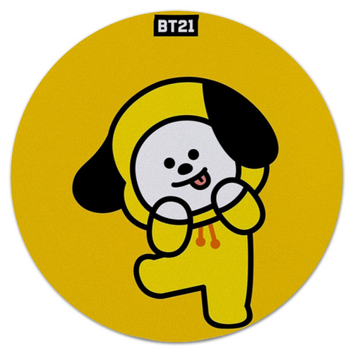 Заказать коврик для мышки в Москве. Коврик для мышки (круглый) BT21 CHIMMY от alina.nersesyan.23@gmail.com - готовые дизайны и нанесение принтов.