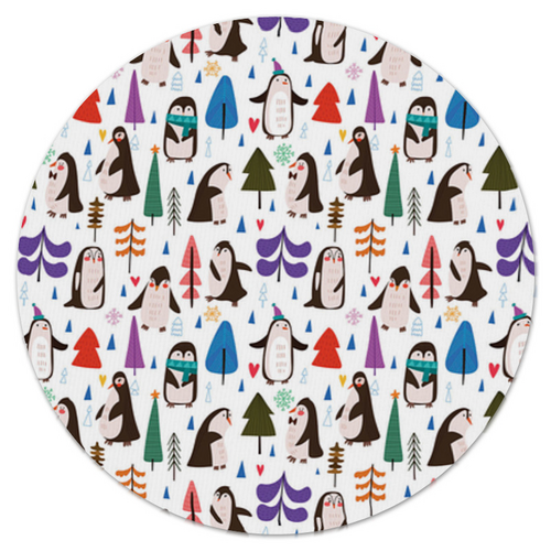 Заказать коврик для мышки в Москве. Коврик для мышки (круглый) Пингвины от THE_NISE  - готовые дизайны и нанесение принтов.