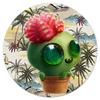 Заказать коврик для мышки в Москве. Коврик для мышки (круглый) Funny cactus от Дана Столыпина - готовые дизайны и нанесение принтов.