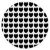 Заказать коврик для мышки в Москве. Коврик для мышки (круглый) Черные сердечки от THE_NISE  - готовые дизайны и нанесение принтов.