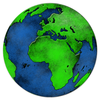 Заказать коврик для мышки в Москве. Коврик для мышки (круглый) Earth от ntalya - готовые дизайны и нанесение принтов.