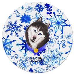 Заказать коврик для мышки в Москве. Коврик для мышки (круглый) Хаски от THE_NISE  - готовые дизайны и нанесение принтов.