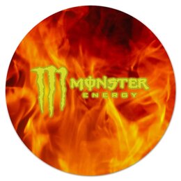 Заказать коврик для мышки в Москве. Коврик для мышки (круглый) Monster Energy от THE_NISE  - готовые дизайны и нанесение принтов.