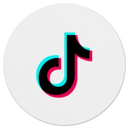 Заказать коврик для мышки в Москве. Коврик для мышки (круглый) TikTok  от DESIGNER   - готовые дизайны и нанесение принтов.