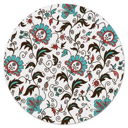 Заказать коврик для мышки в Москве. Коврик для мышки (круглый) Цветочный узор от THE_NISE  - готовые дизайны и нанесение принтов.