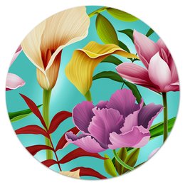 Заказать коврик для мышки в Москве. Коврик для мышки (круглый) сад цветов от THE_NISE  - готовые дизайны и нанесение принтов.